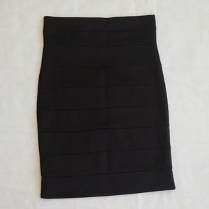 Bondage Black Pencil Skirt